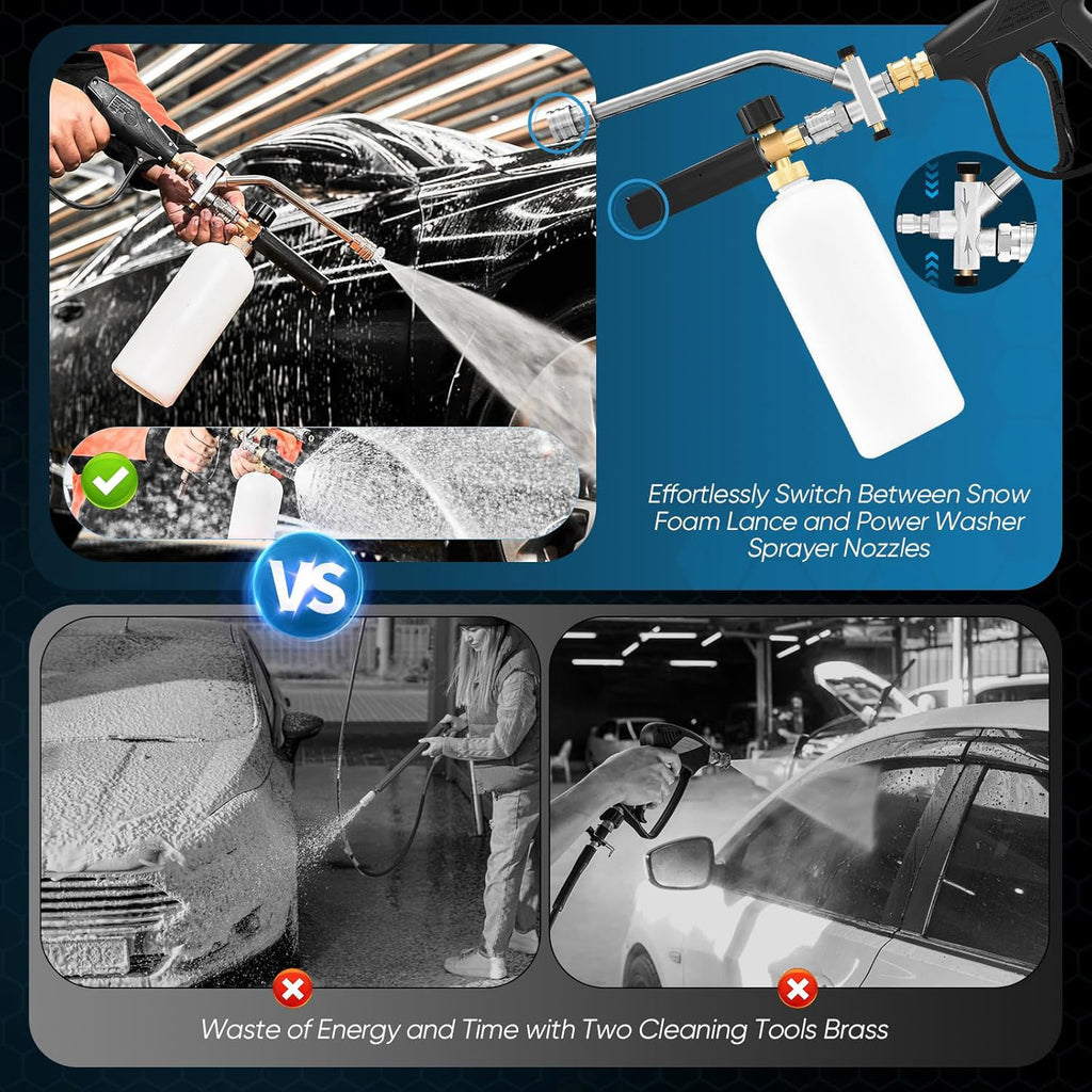 High Pressure Car Wash Water Gun with Foam Nozzle