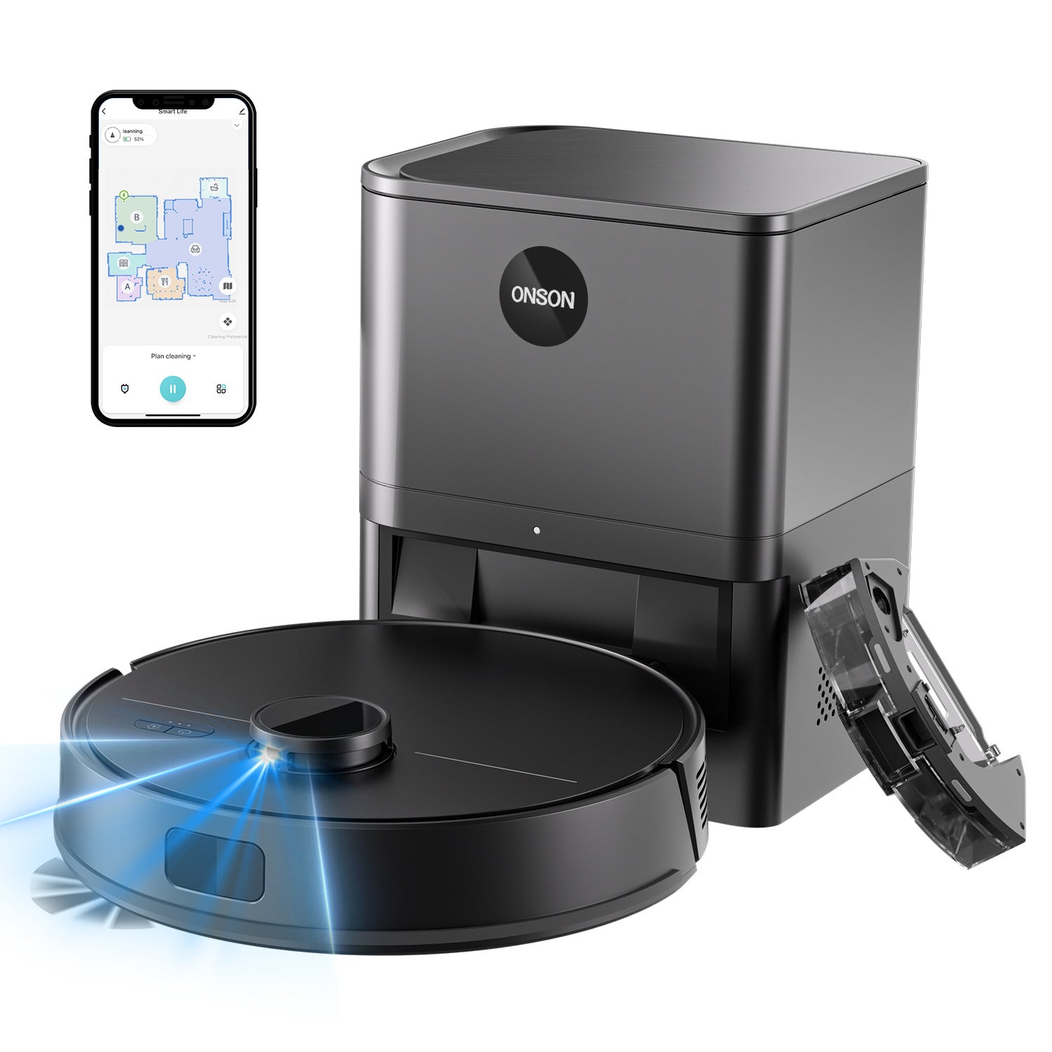 High Suction Robot Vacuum and Self-Cleaning Mop