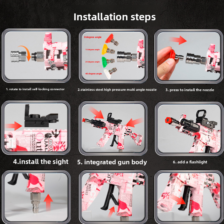 MP5K Mini High Pressure Car Wash Spray Gun Set